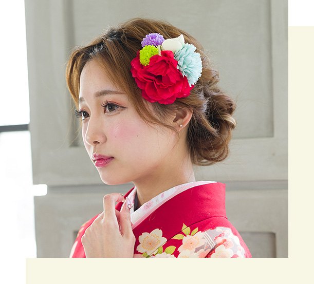 京都さがの館でレンタルできる卒業式袴に合わせる髪飾り