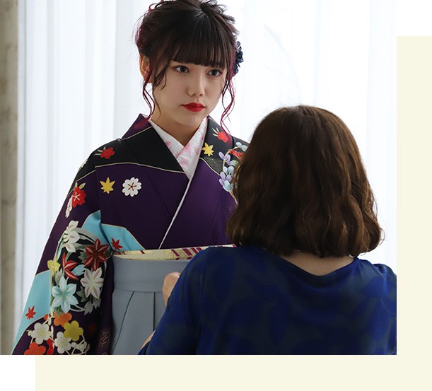 京都さがの館で利用できる卒業式当日のサービス_着付