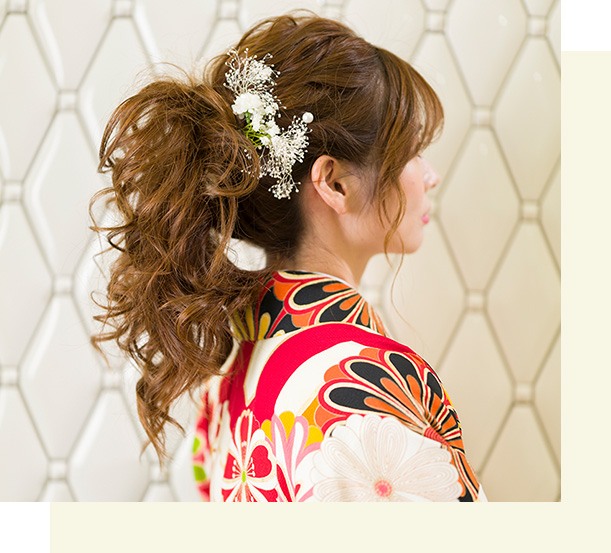 京都さがの館で利用できる卒業式当日のサービス_ヘアセット