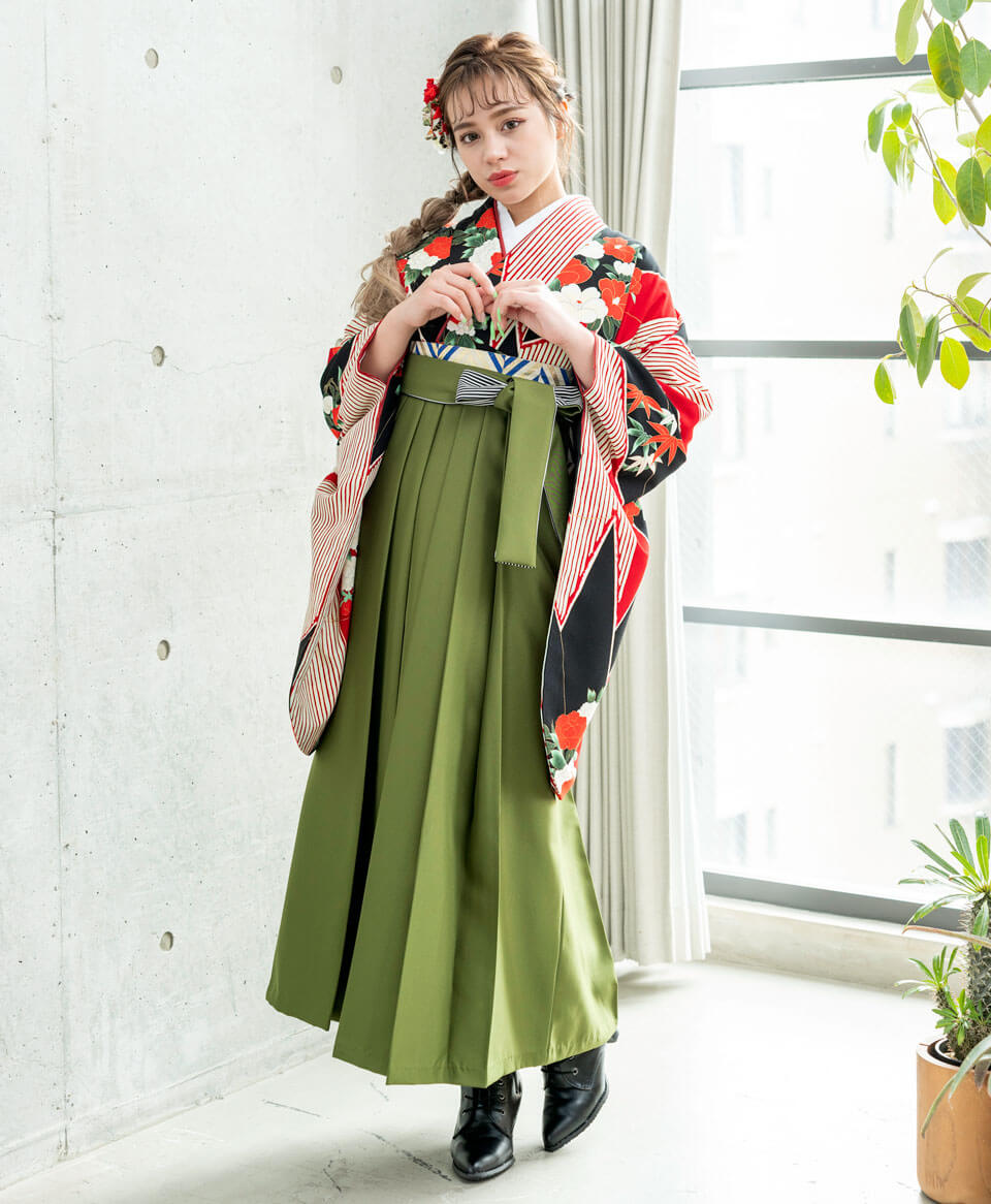 ポリエステル素材の卒業式袴