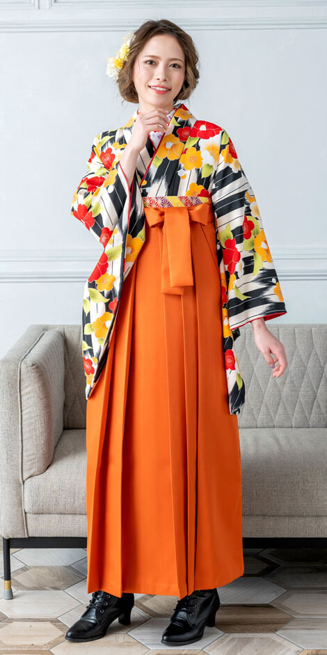 レンタル着物CCC587×袴ORG010