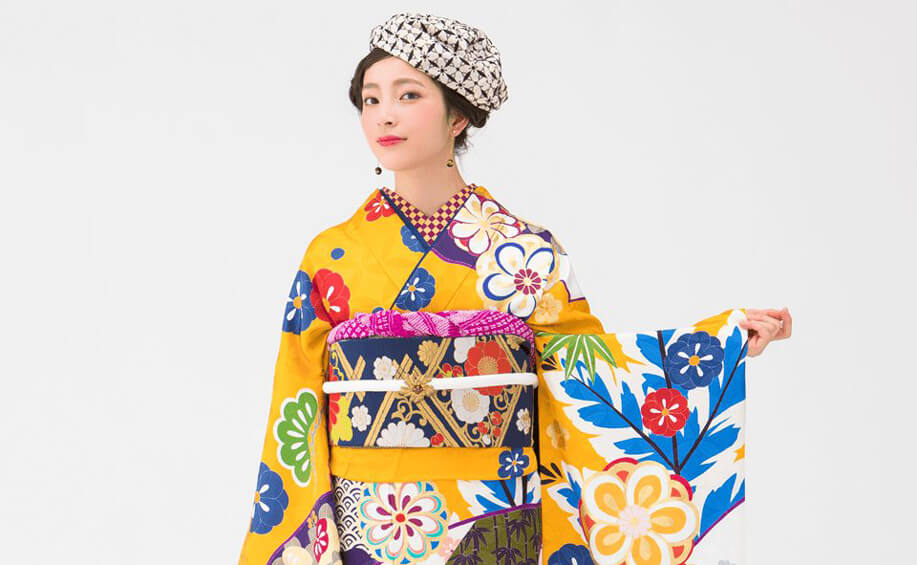 振袖の柄選び｜レトロ柄と帽子