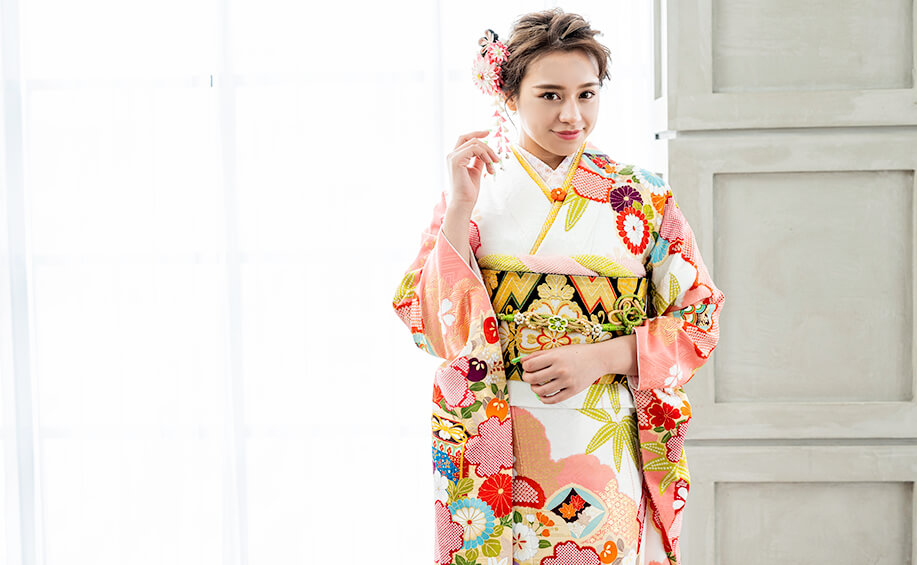 古典柄の成人式振袖