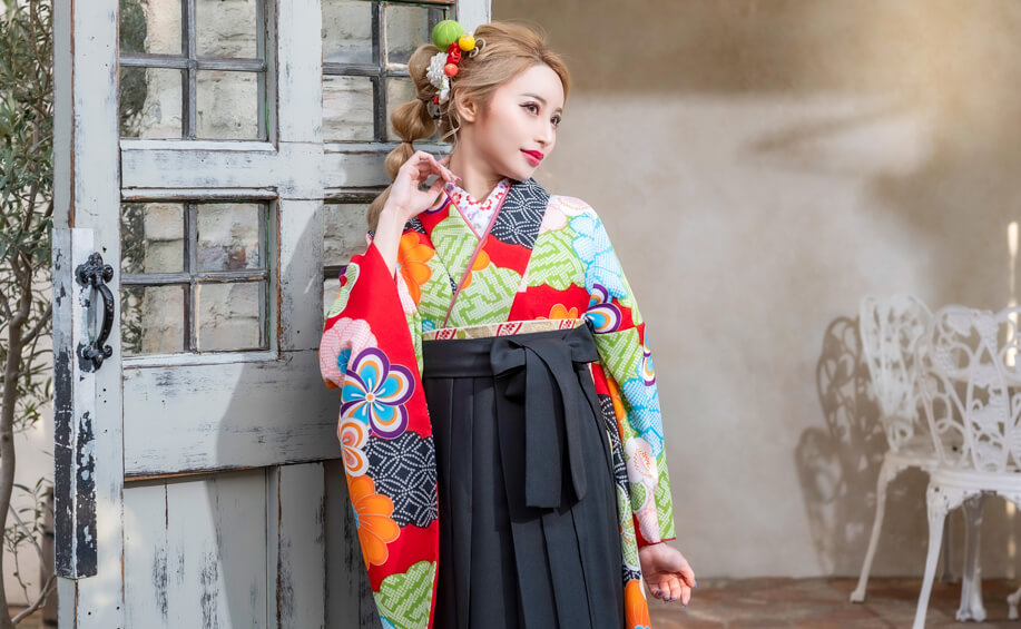 梅柄のレンタル袴